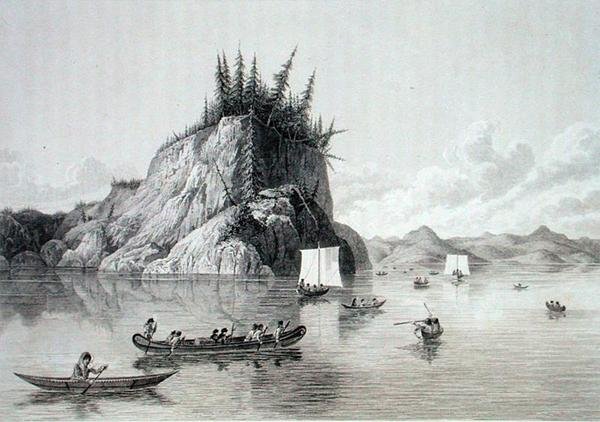 Expedition Crossing Lake Prosperous, 30. mai av Lieutenant (after) Hood