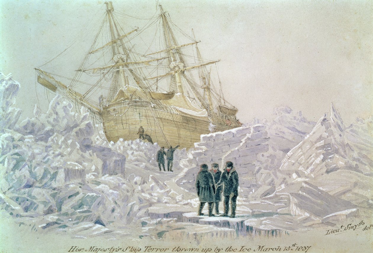 Hendelse på en handelsreise: HMS Terror Thrown Up by the Ice, 15. mars 1837 av Lieutenant Smyth