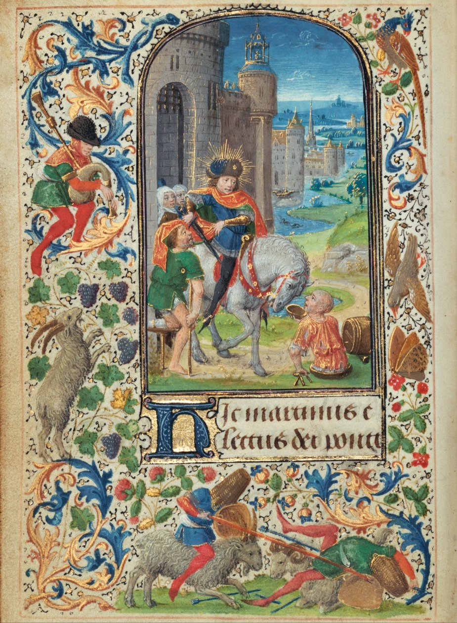 Saint Martin deler kappen sin av Lieven van Lathem
