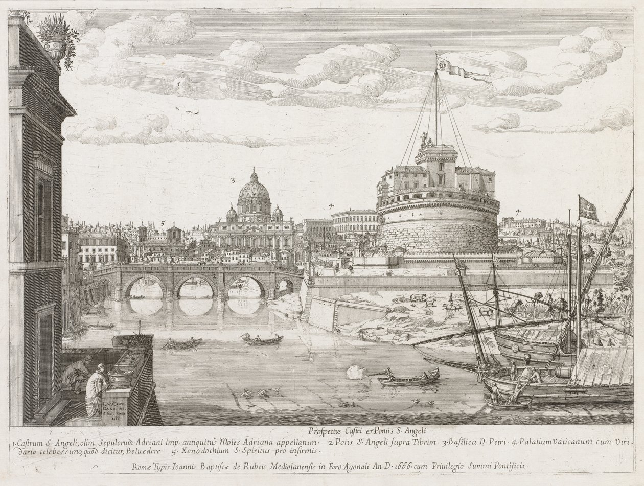 St. Angel fra "View of the Places of the City of Roma Insign[ium] av Lievin Cruyl