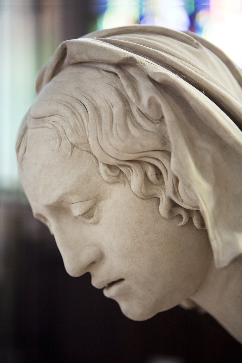 Gravleggingen og jomfruens besvimelse, detalj: leder av Salome av Ligier Richier