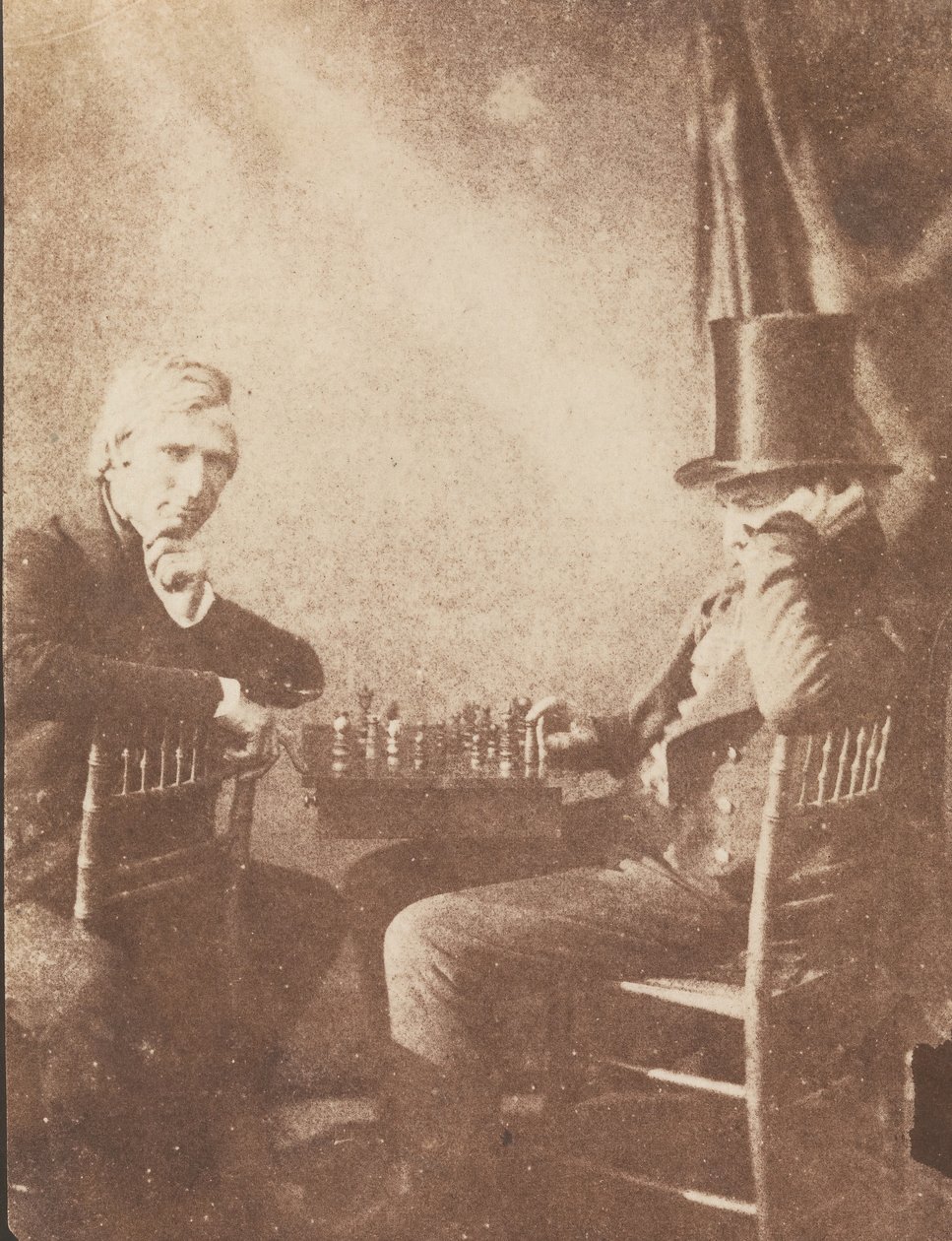 Sjakkspillerne, ca. 1845. av Likely by Antoine François Jean Claudet.