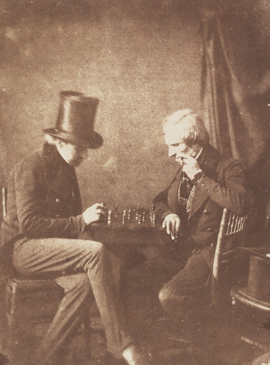 Sjakkspillerne, ca. 1845. av Likely by Antoine François Jean Claudet.