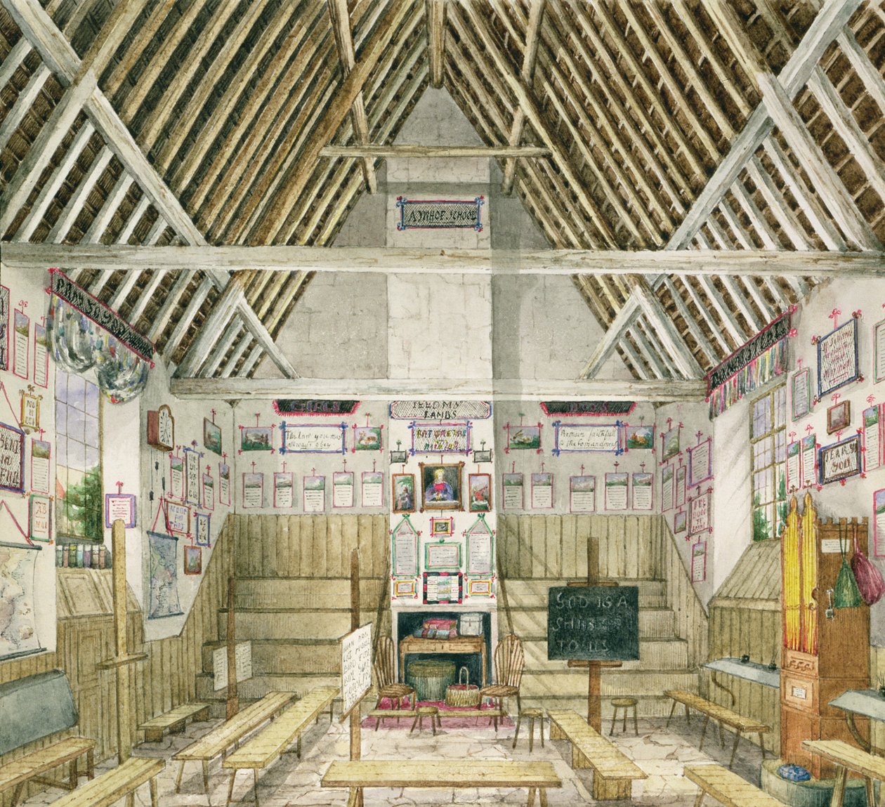 Landsbyskolen, Aynhoe, 1845 av Lili Cartwright