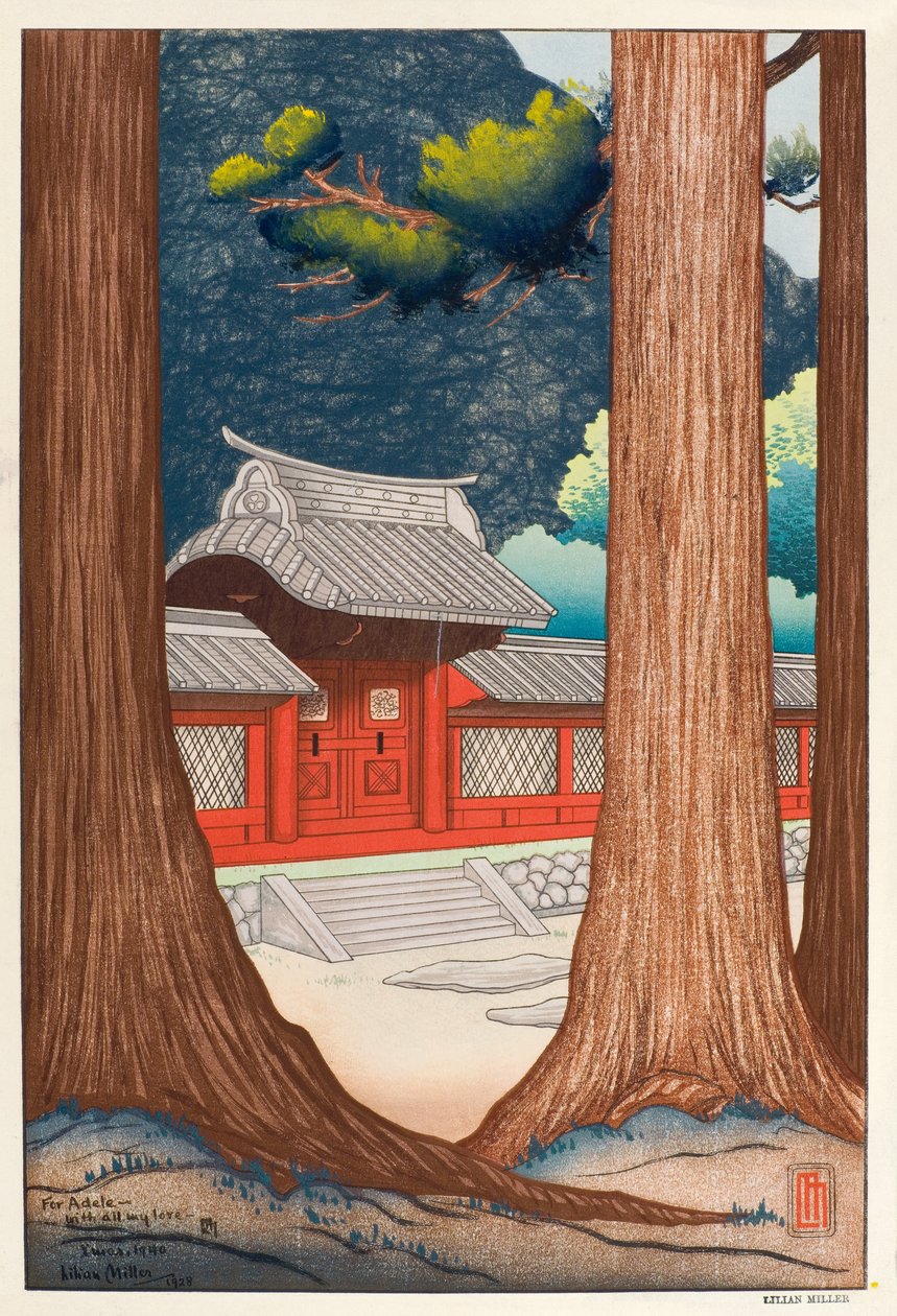 Nikko Gateway, 1928 (treblokk) av Lilian May Miller
