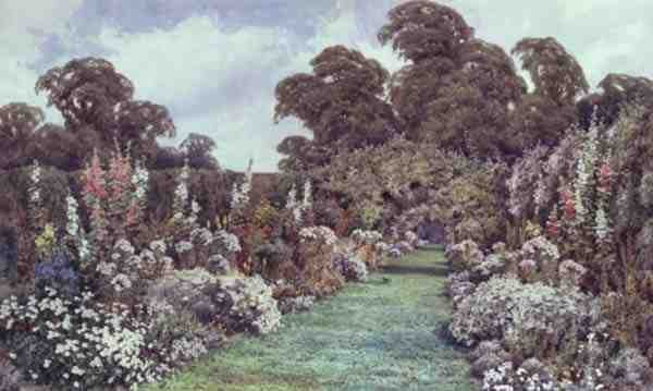 Summer Borders (akvarell) av Lilian Stannard