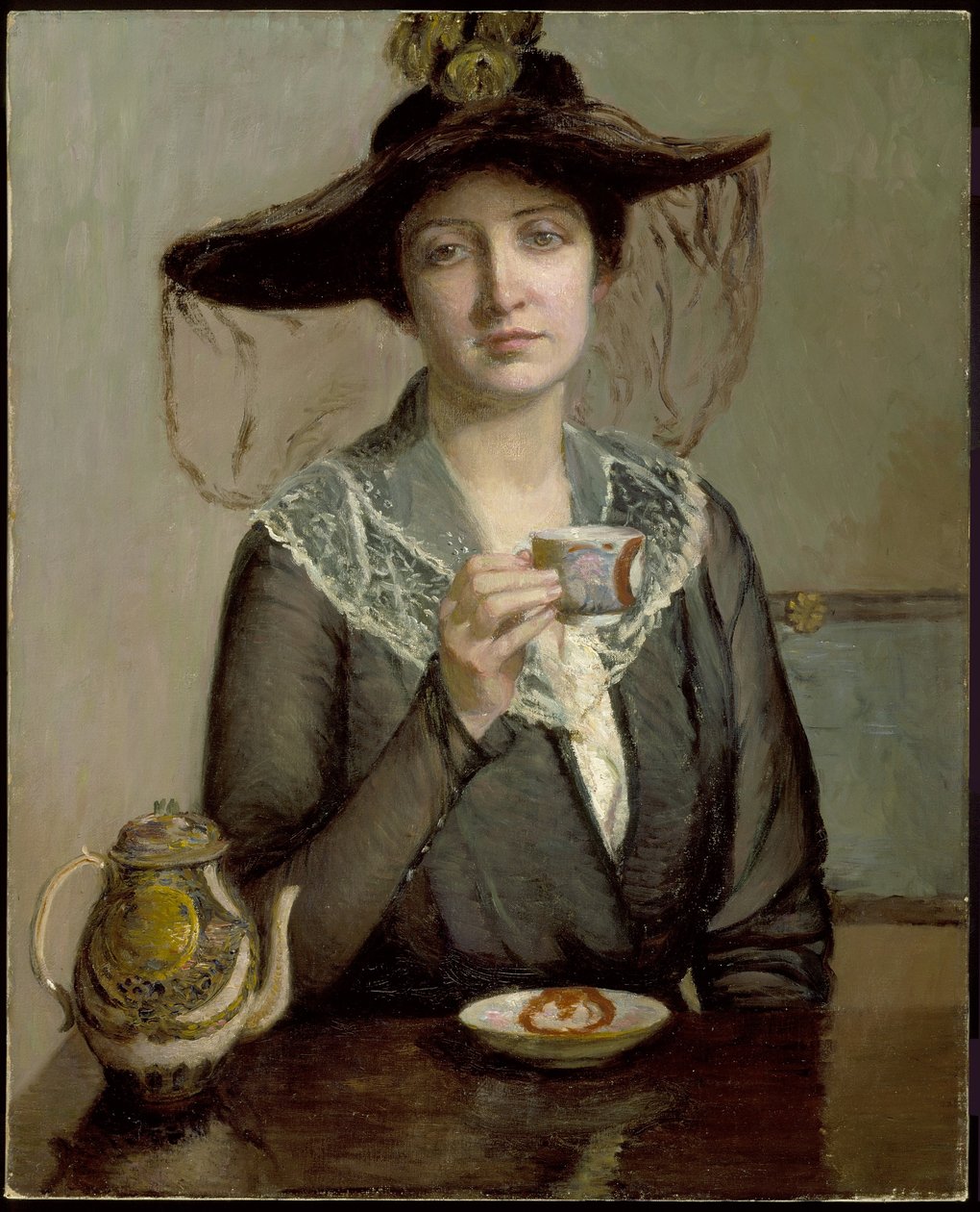 En kopp te, ca. 1900 av Lilla Cabot Perry