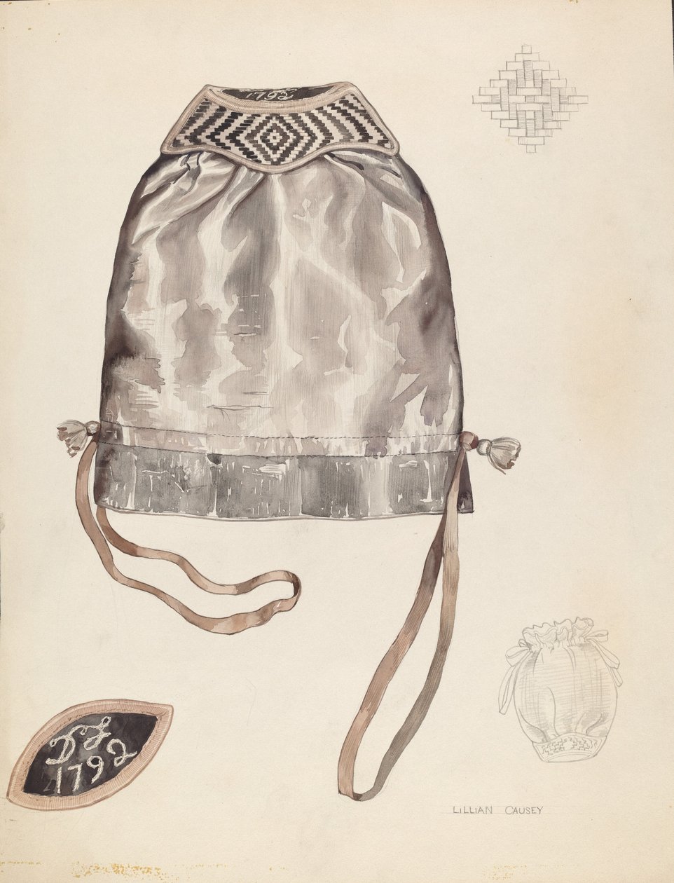 Veske, c. 1937. av Lillian Causey