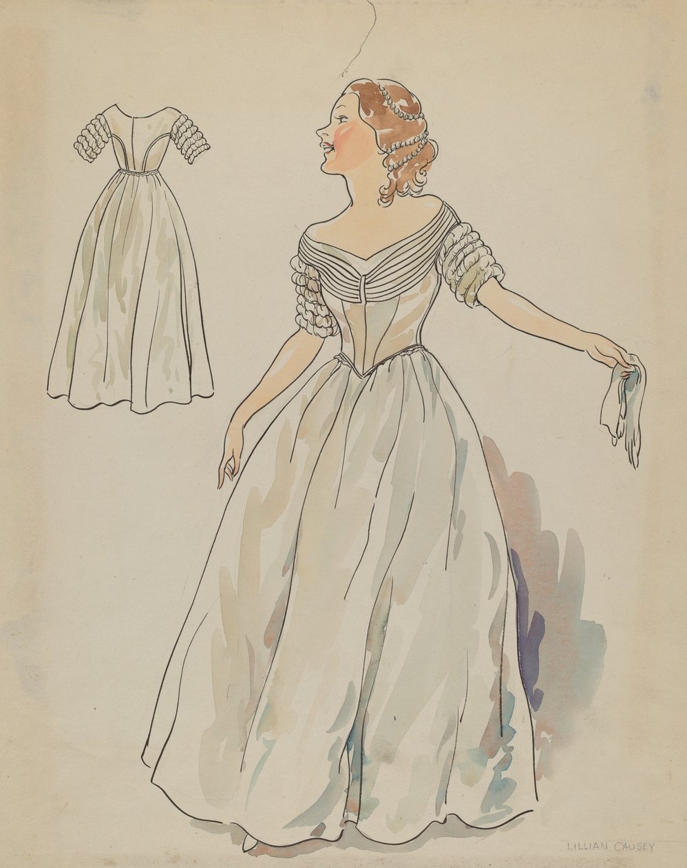 Kjole, c. 1936. av Lillian Causey