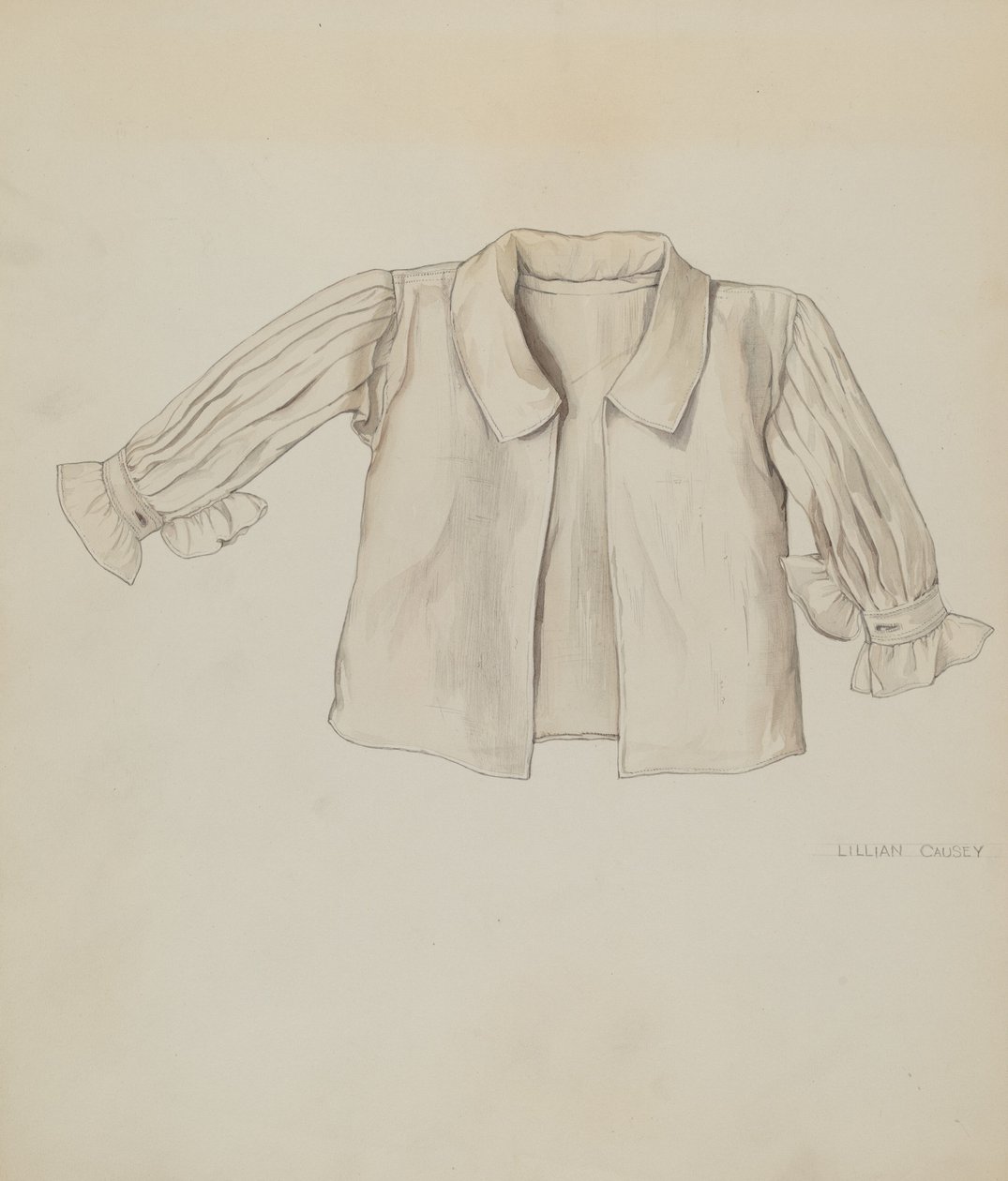 Quaker babyskjorte, ca. 1937. av Lillian Causey