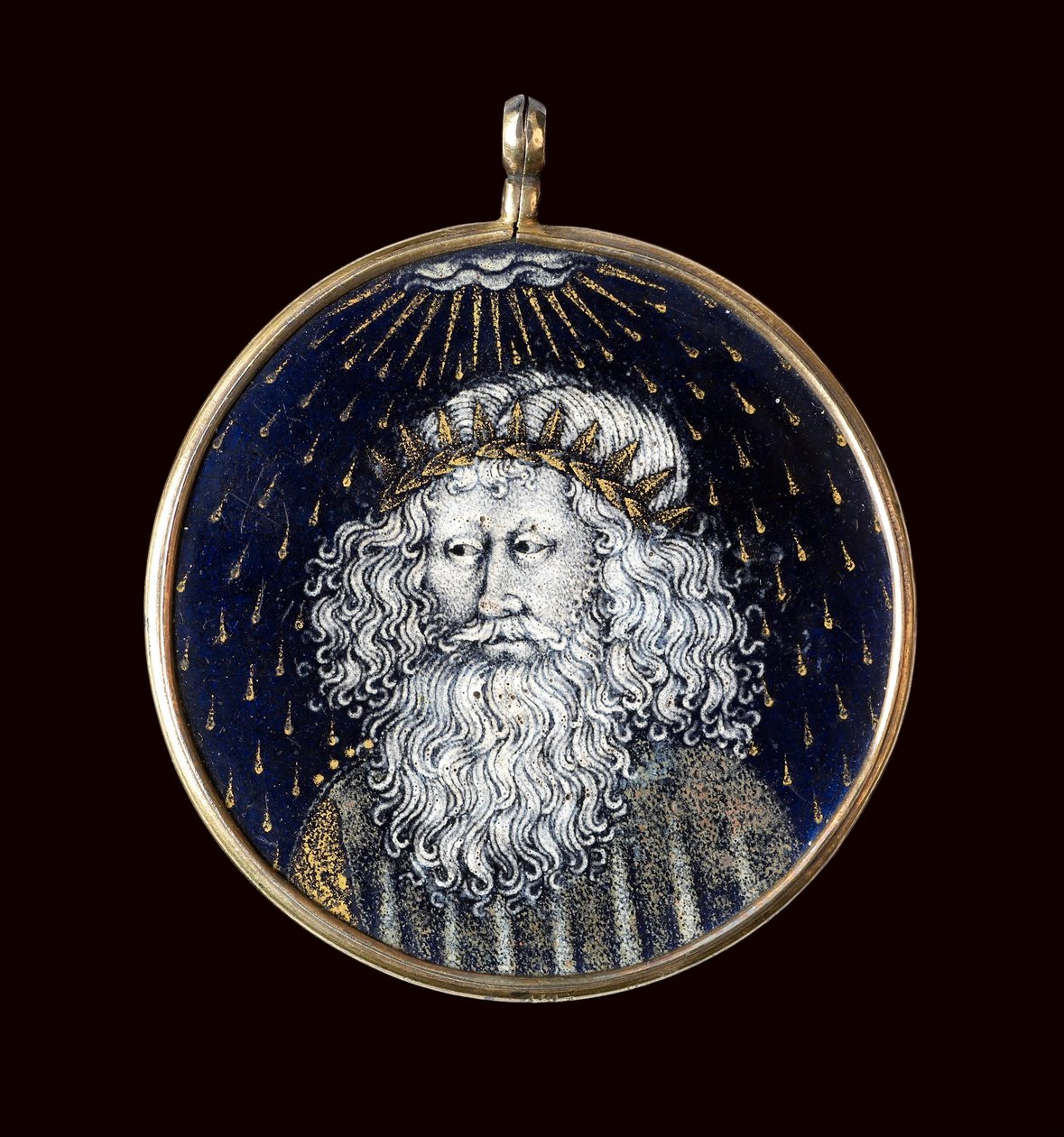 Medaljong med keiseren Augustuss visjon av jomfruen og barnet av Limbourg Brothers