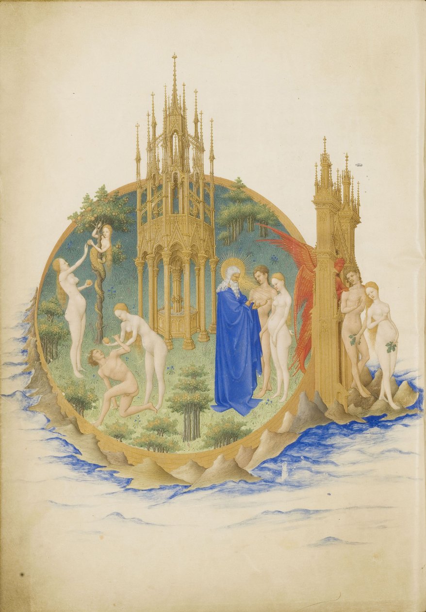 Garden of Eden The Very Rich Hours of the Duke of Berry av Limbourg Brothers