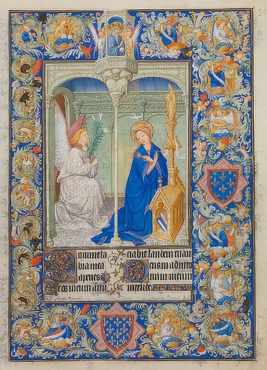 Timeboken til hertugen av Berry. Kunngjøring. 1405-08 / 09 av Limbourg Brothers