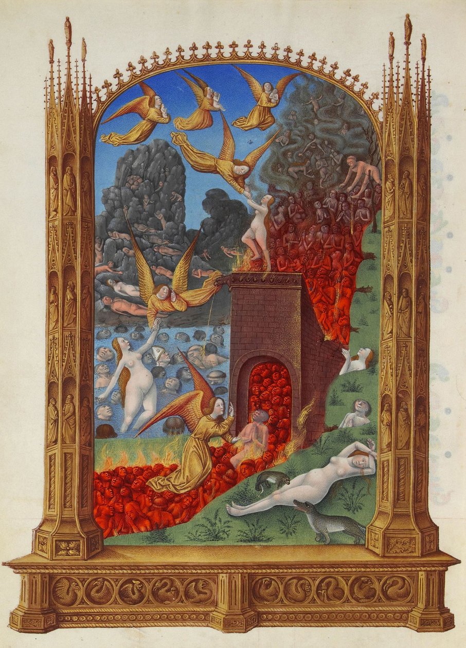 De rensede sjelene i skjærsilden The Very Rich Hours of the Duc de Berry av Limbourg Brothers