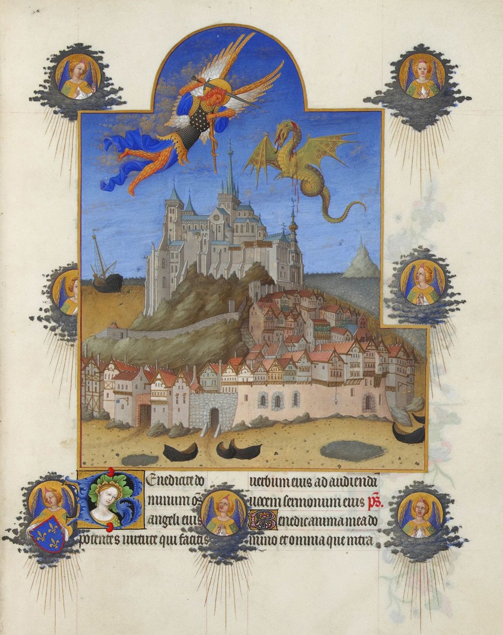 Très Riches Heures du Duc de Berry - Sankt Mikaels messe av Limbourg Brothers