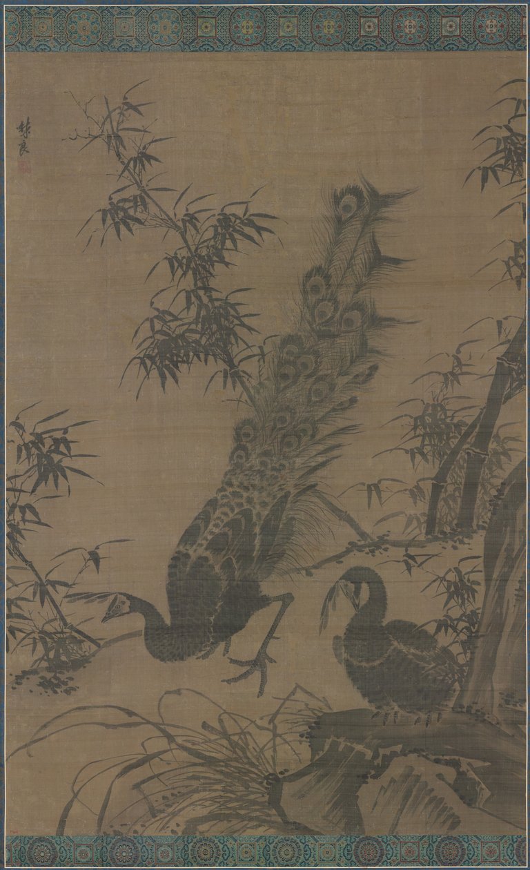 Et par påfugler av Lin Liang