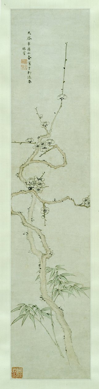 Prunus og bambus av Lin Xue