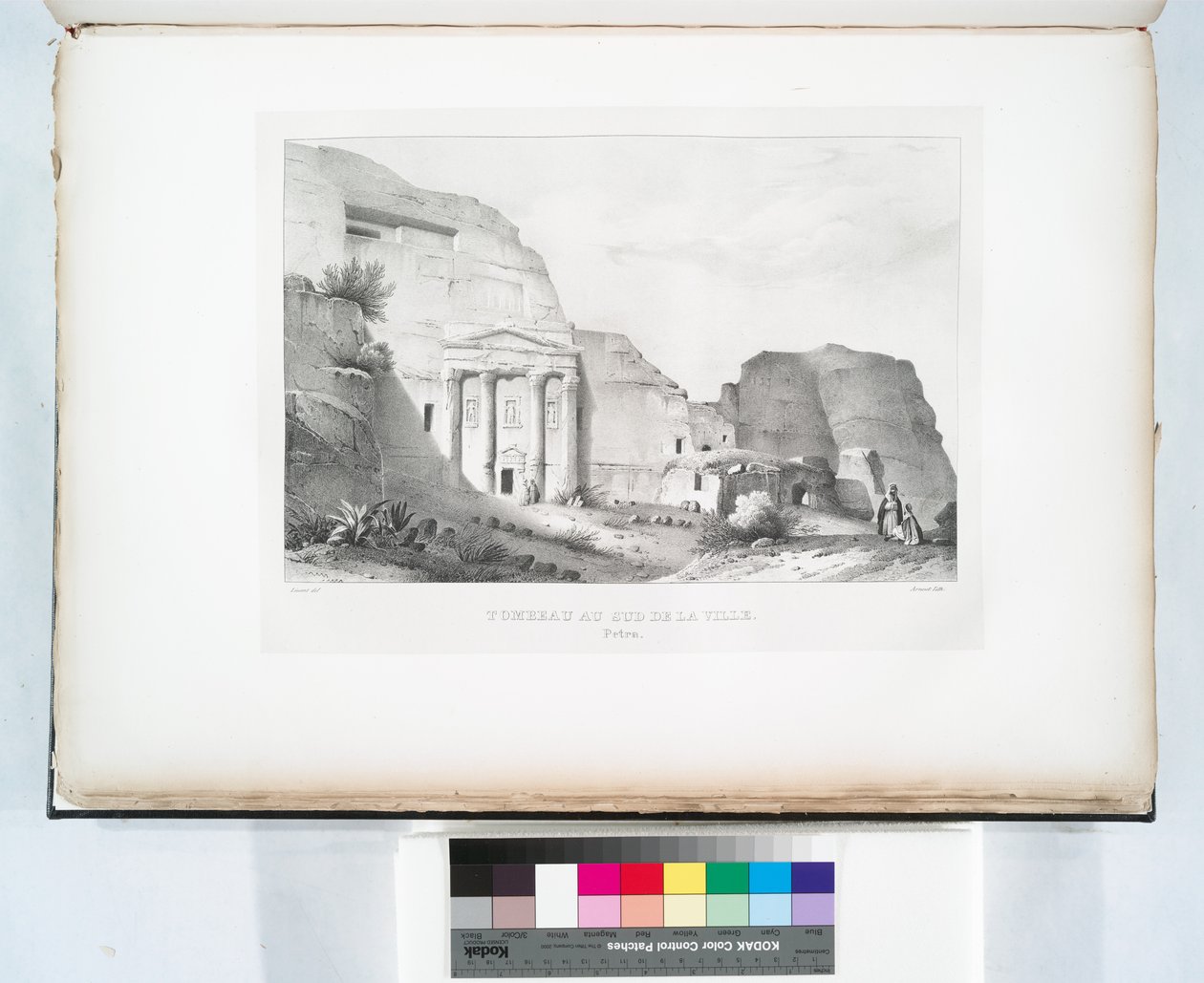 Grav i den sørlige delen av byen, Petra av Linant (Linant Pasha) Bellefonds