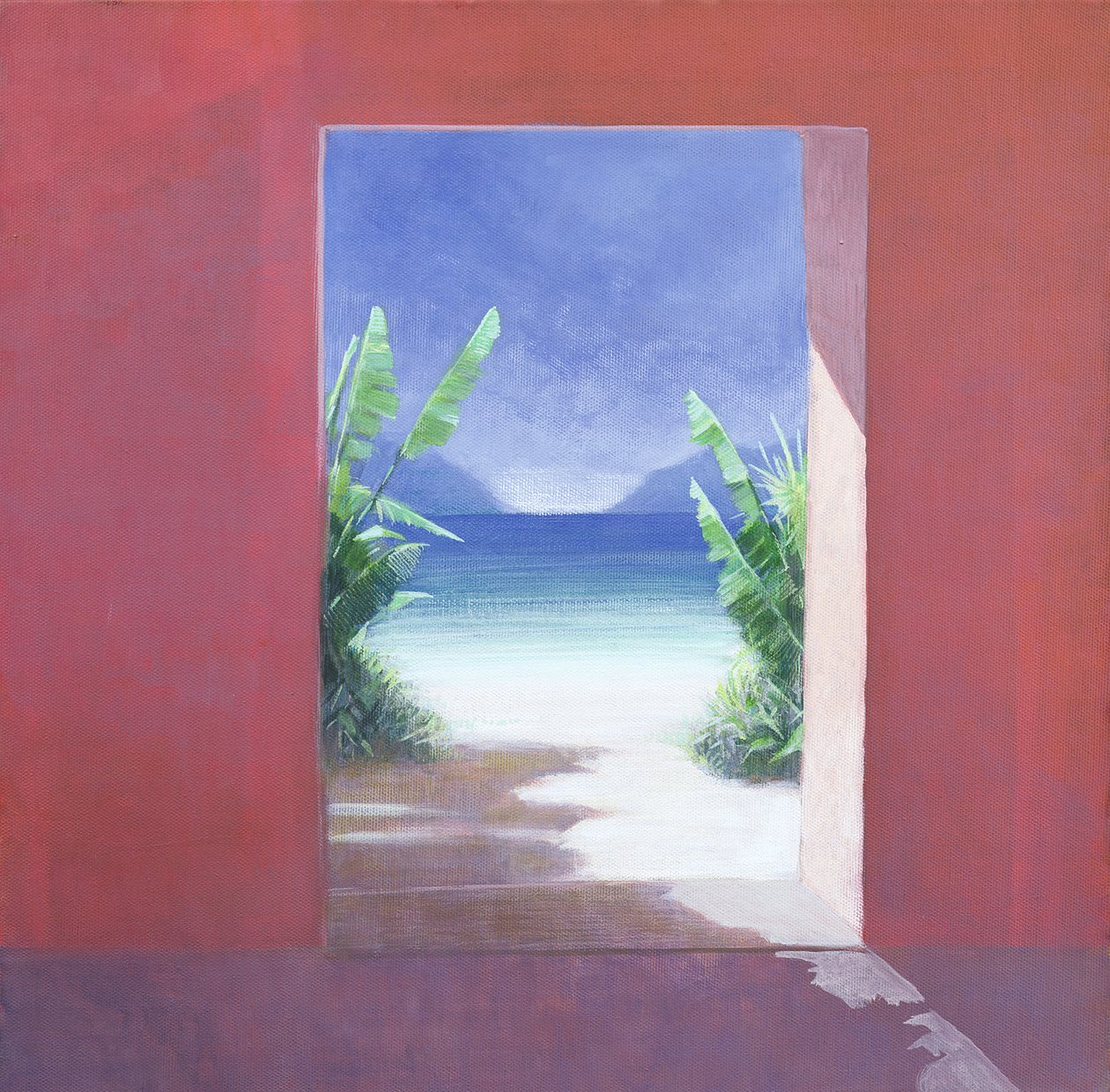 Banana Palms, 2005 (akryl på lerret) av Lincoln Seligman