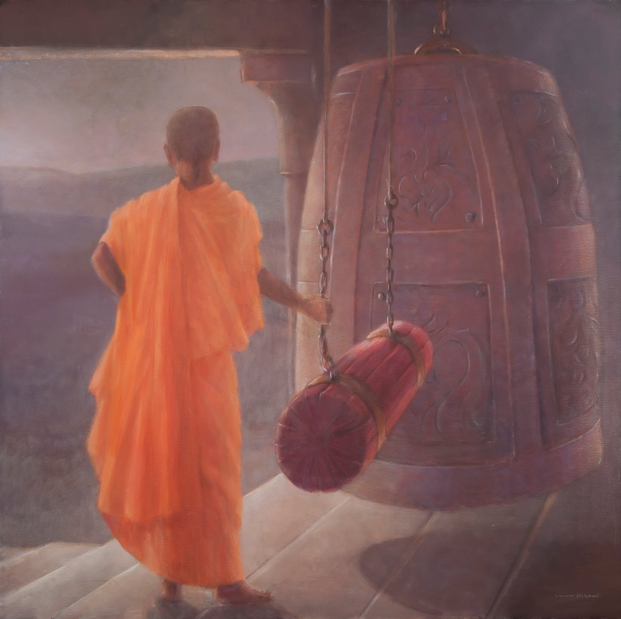 Call to Prayer, 2012 (akryl på lerret) av Lincoln Seligman