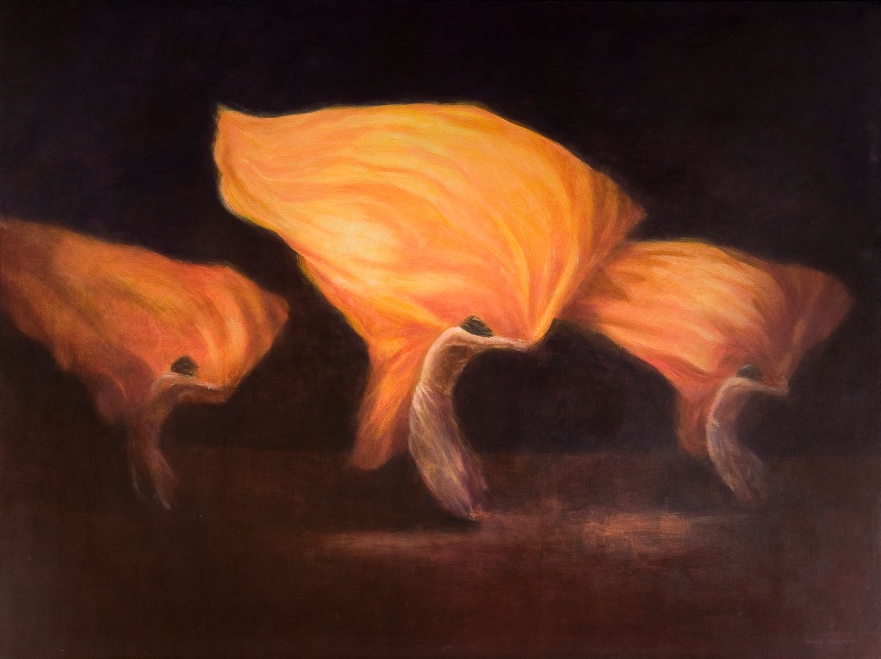 Chinese Dancers, 2010 (akryl på lerret) av Lincoln Seligman