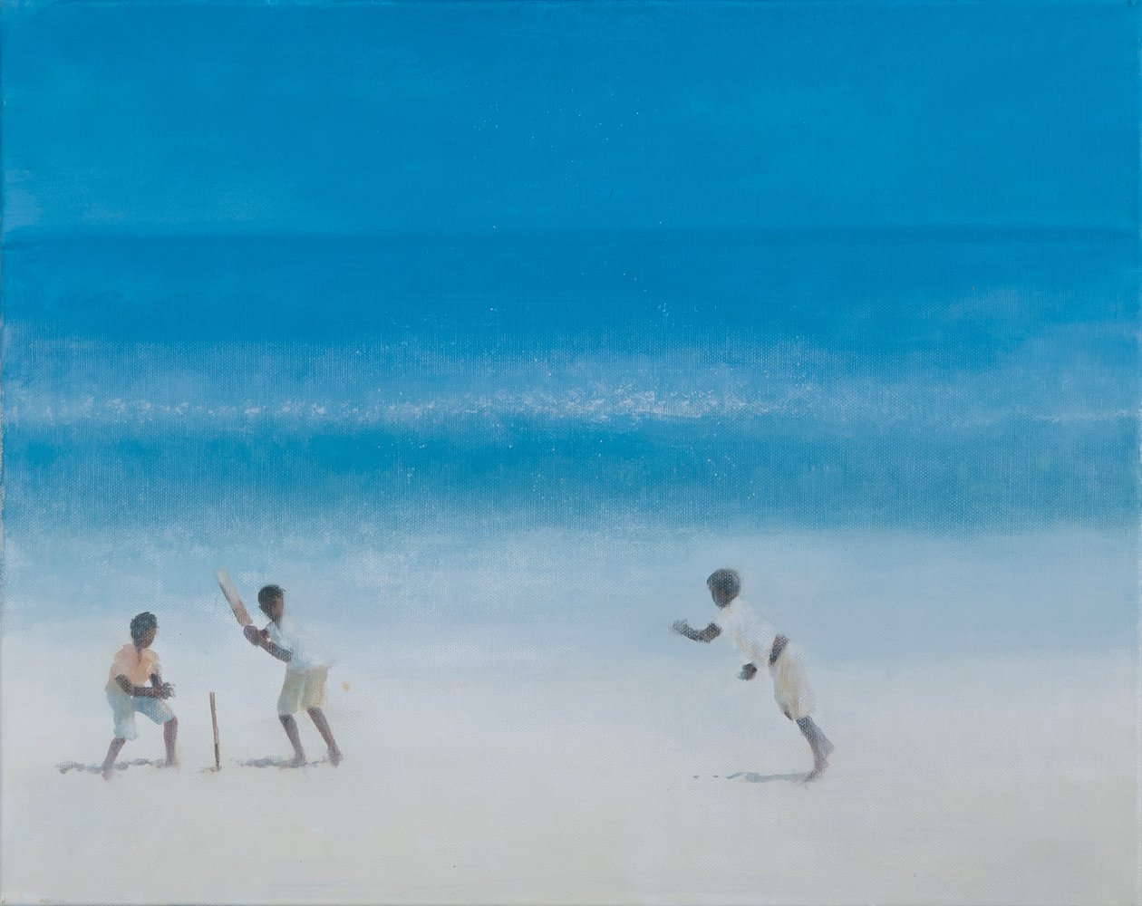 Cricket on the beach, 2012 (akryl på lerret) av Lincoln Seligman
