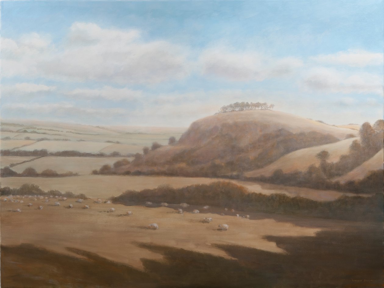 Gloucestershire landskap, 2012 (akryl på lerret) av Lincoln Seligman