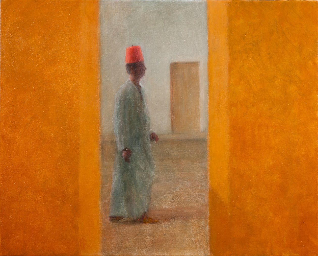 Man, Tangier Street, 2012 (akryl på lerret) av Lincoln Seligman
