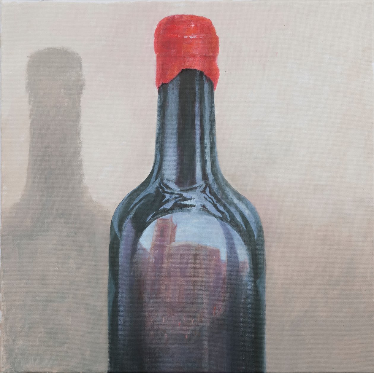Pienza refleksjon, 2012 (akryl på lerret) av Lincoln Seligman