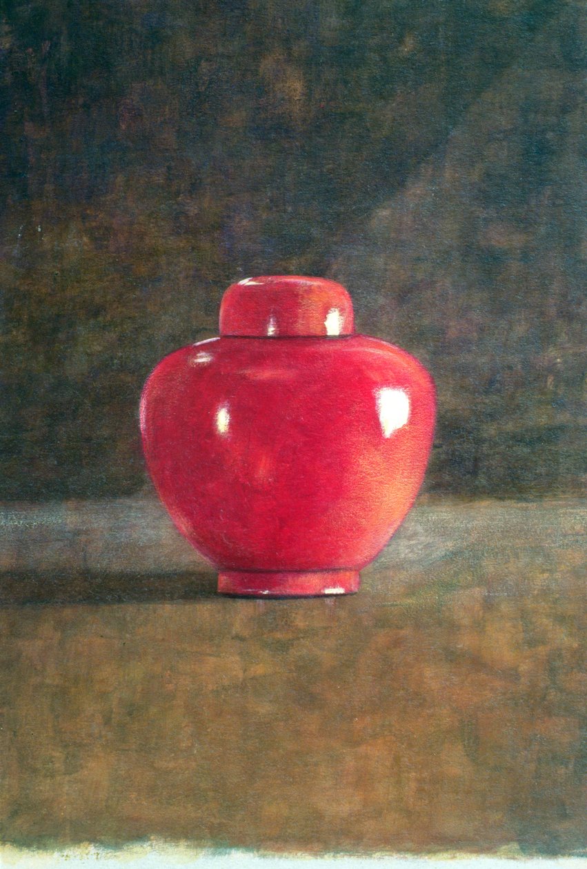Red Jar, 1996 (akryl på papir) av Lincoln Seligman