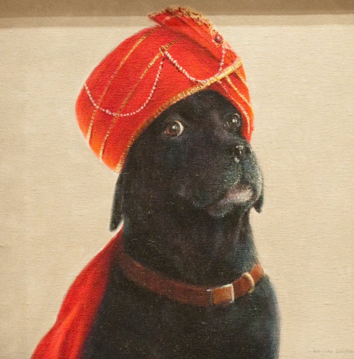 Motvillig Maharaja, 2010 (akryl på lerret) av Lincoln Seligman