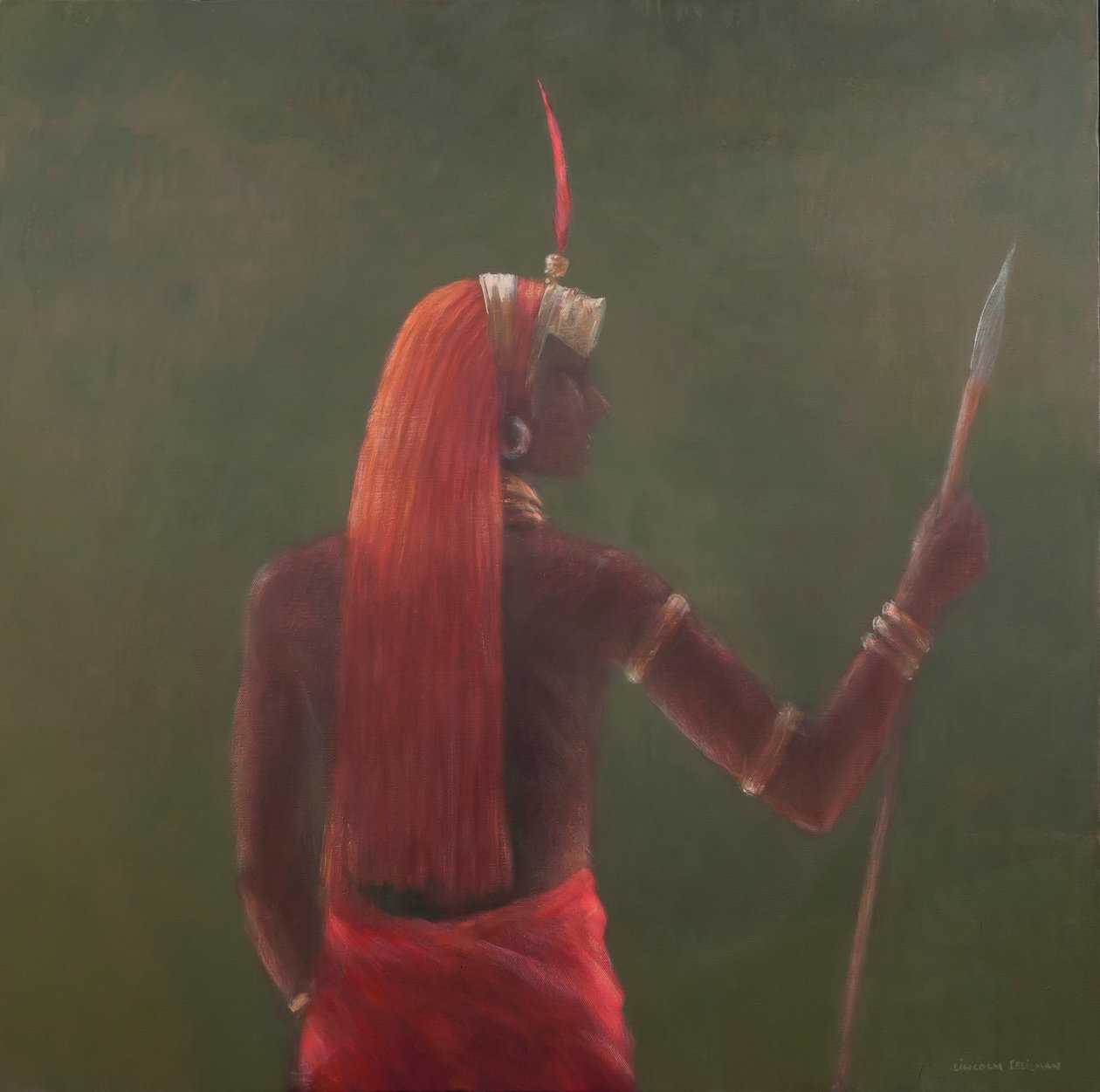 Samburu, 2012 (akryl på lerret) av Lincoln Seligman