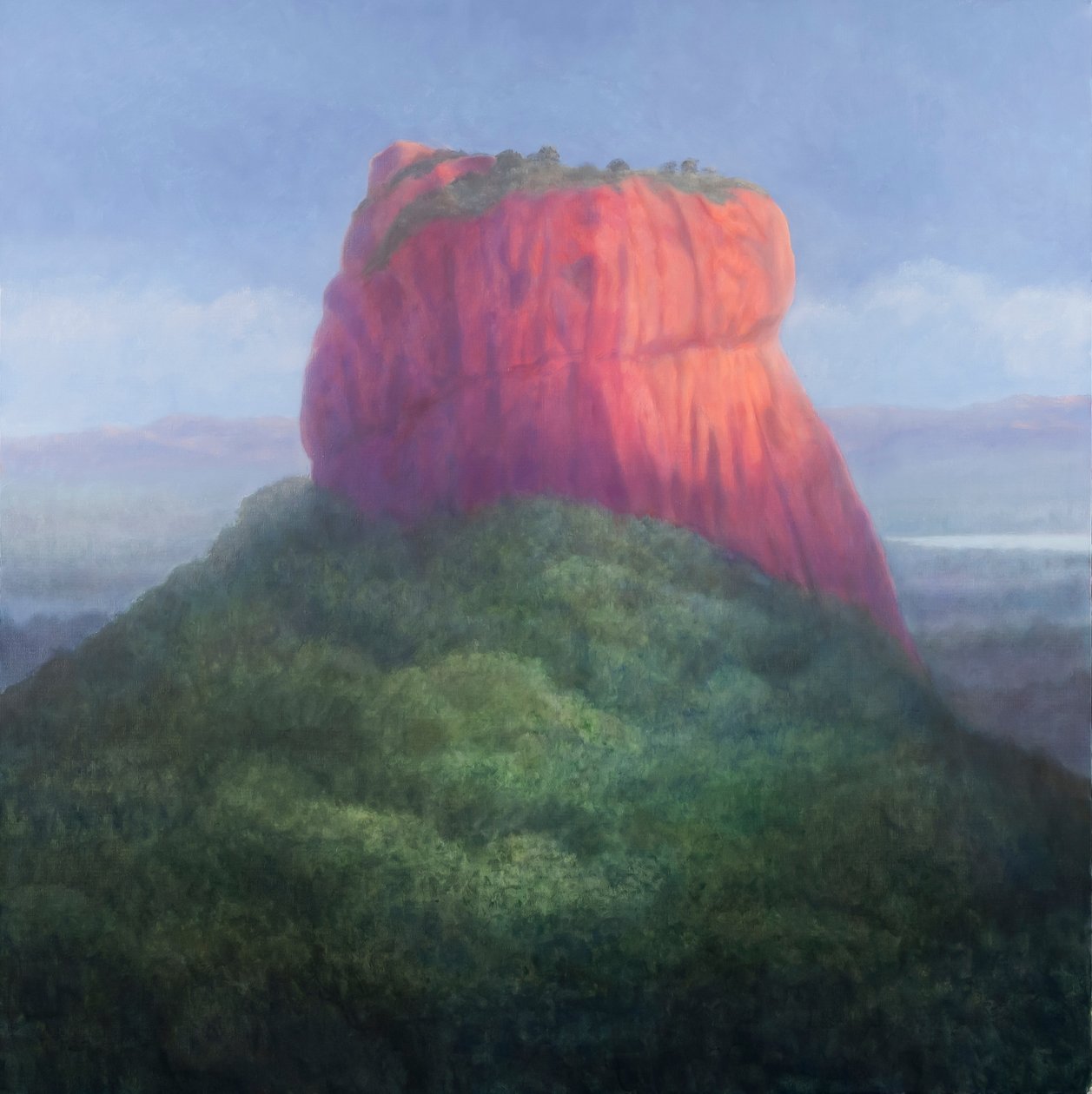 Sigiriya IN, Sri Lanka, 2012 (akryl på lerret) av Lincoln Seligman