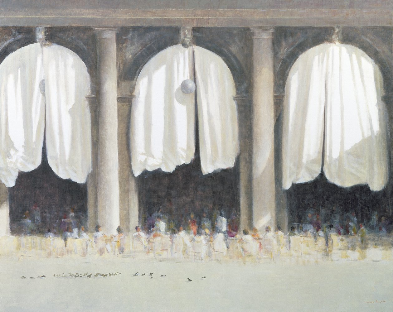 Markusplassen, Venezia, 2005 (akryl på lerret) av Lincoln Seligman