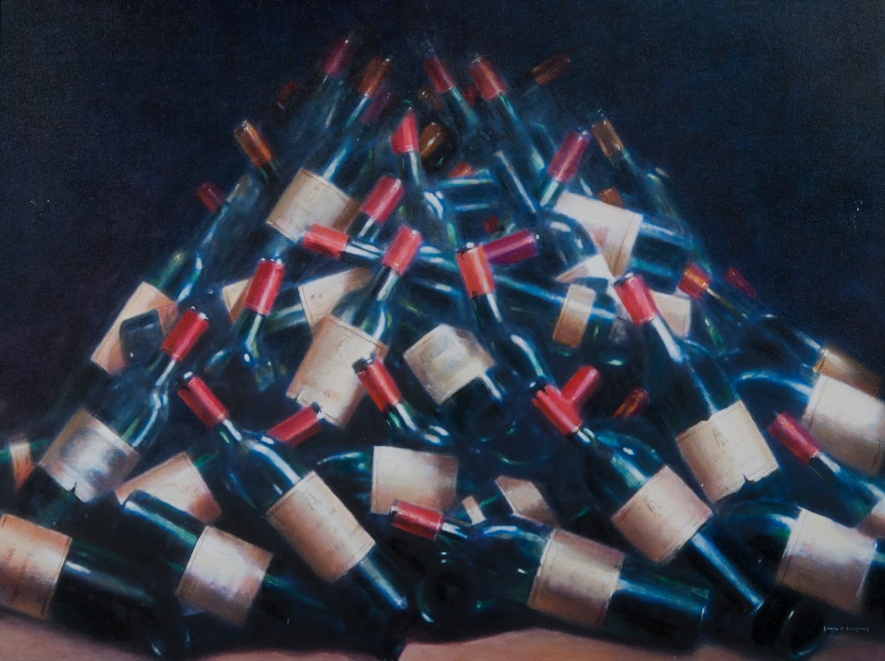 Wine Tasted, 2012 (akryl på lerret) av Lincoln Seligman