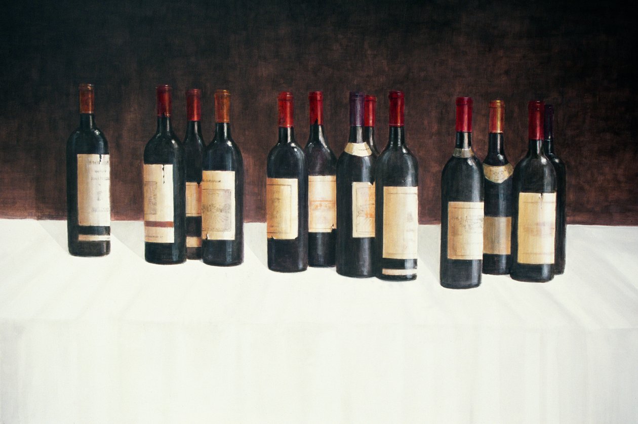 Winescape, Red, 2003 (akryl på lerret) av Lincoln Seligman