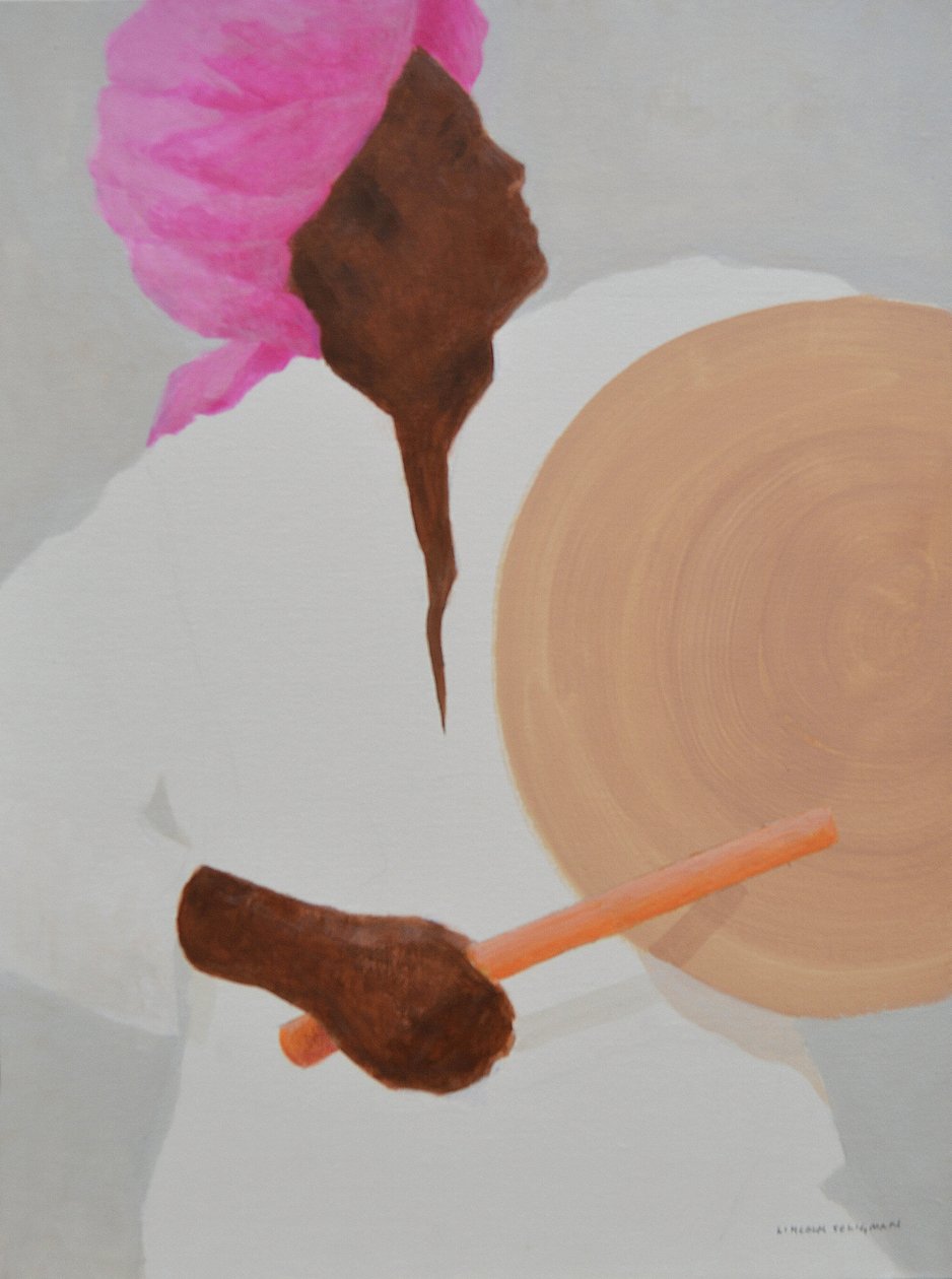 Trommeslager, rosa turban av Lincoln Seligman