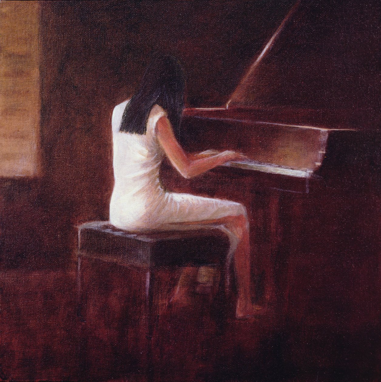 Pianist, Hanoi (olje på lerret) av Lincoln Seligman