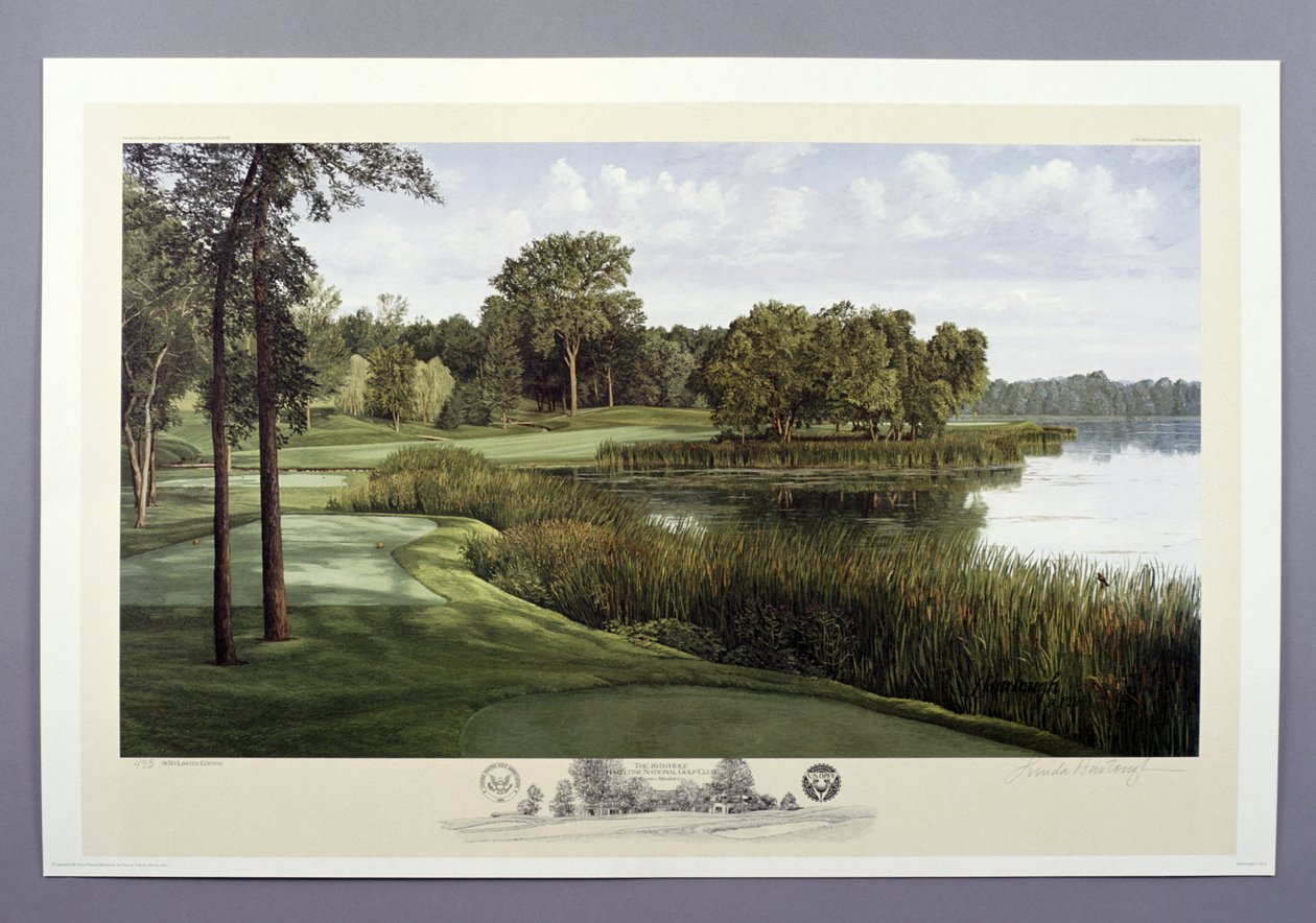 16. hull, Hazeltine National Golf Club, Chaska, Minnesota, USA, 1991 av Linda Hartough