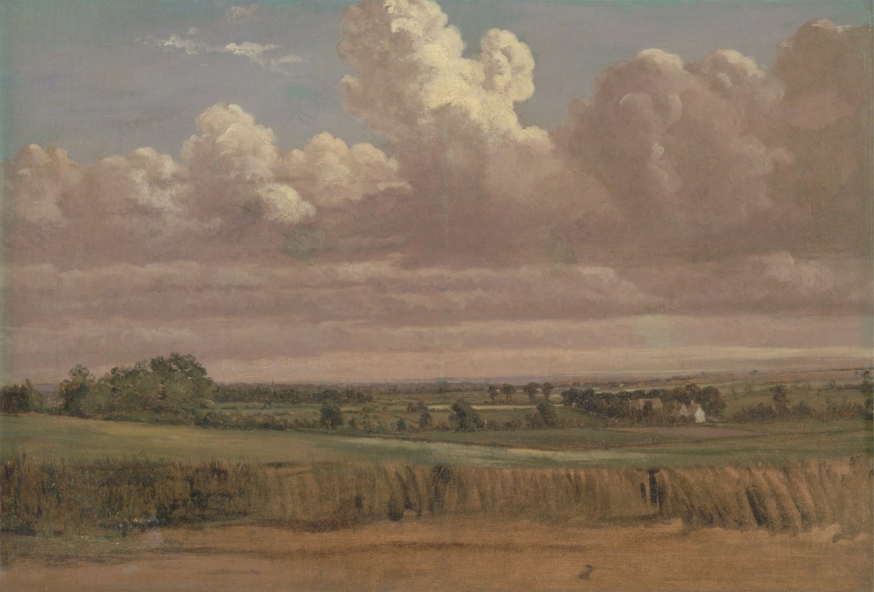 Landskap med hveteåker, ca. 1850-tallet av Lionel Constable
