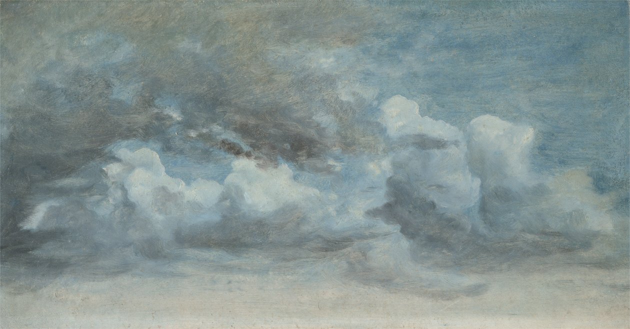 Cloud Study, ca. 1849-55 (olje på papir om bord) av Lionel Constable