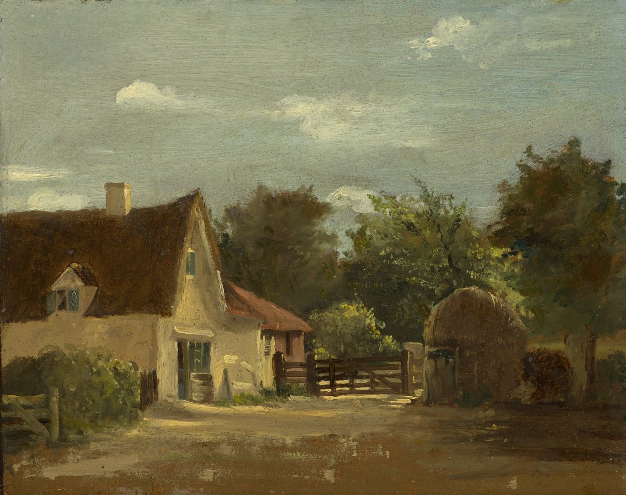 Hytte, ca. 1850 av Lionel Constable