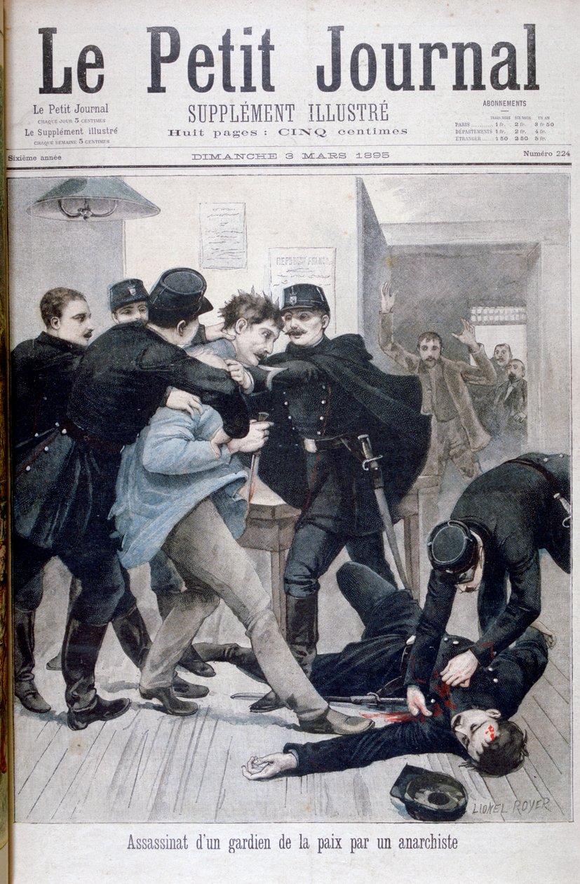 Attentat på en politimann av en anarkist, 1895 av Lionel Noel Royer