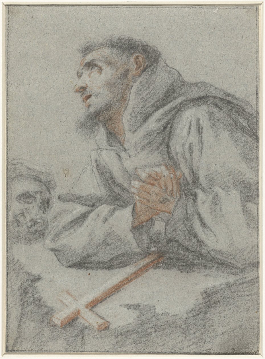 Den hellige Frans av Assisi av Lionello Spada (attributed to)