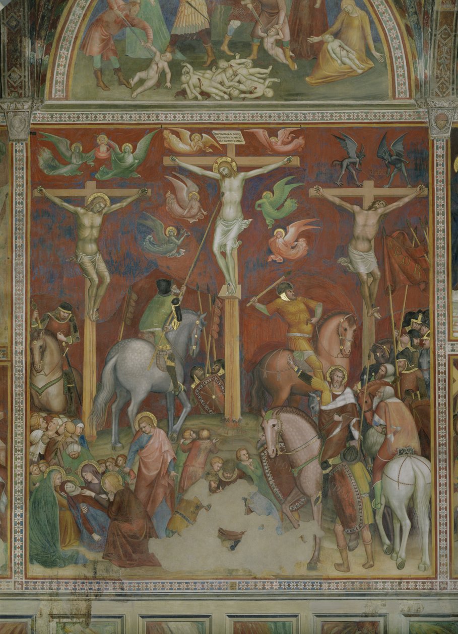 Korsfestelsen, ca. 1340 av Lippo Memmi
