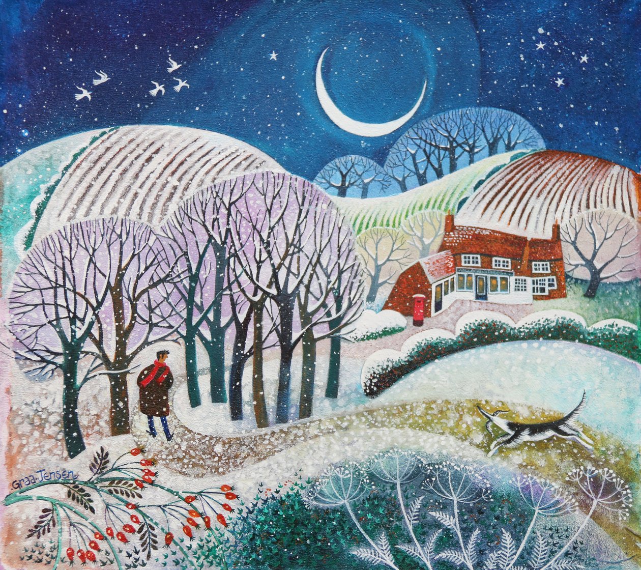 Cold Snap, 2021 (akryl på lerret) av Lisa Graa Jensen