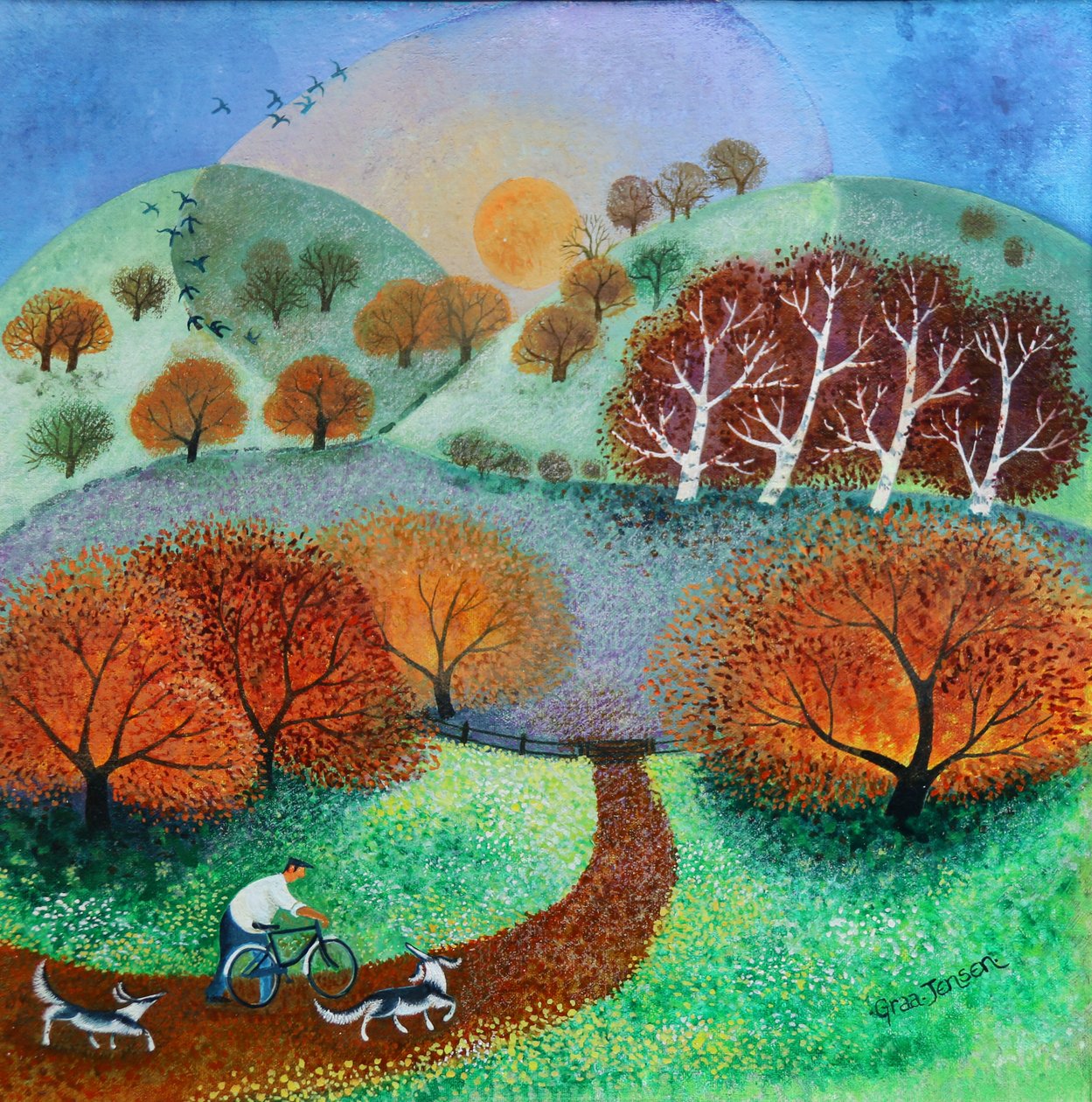 First Light, 2021, (akryl på lerret) av Lisa Graa Jensen