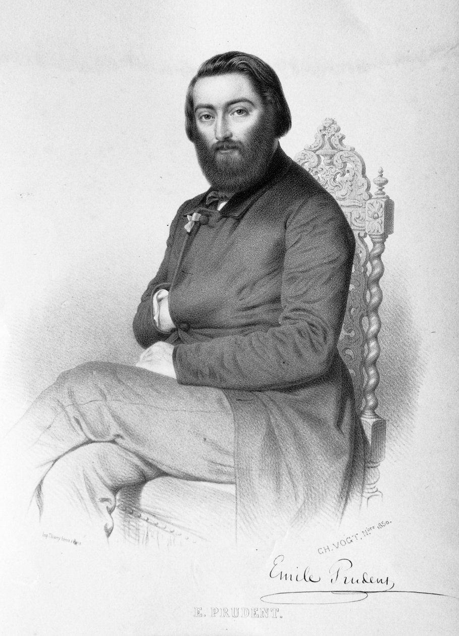 Émile Prudent, pianist av Lithographer