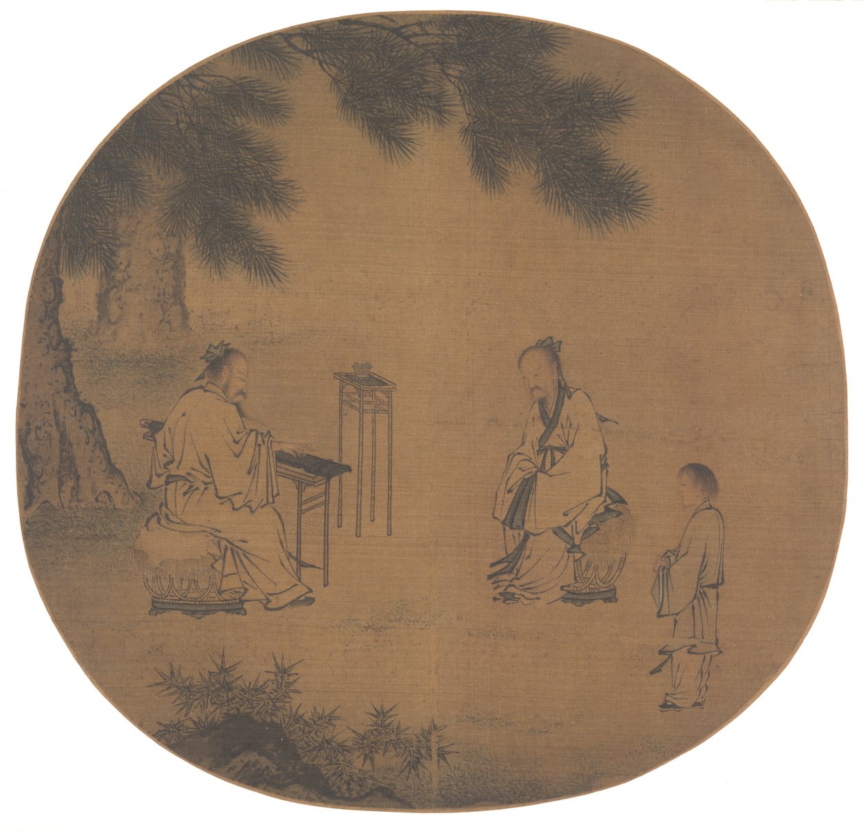 Lytter til Qin Zither, 1150 - etter 1225. av Liu Songnian