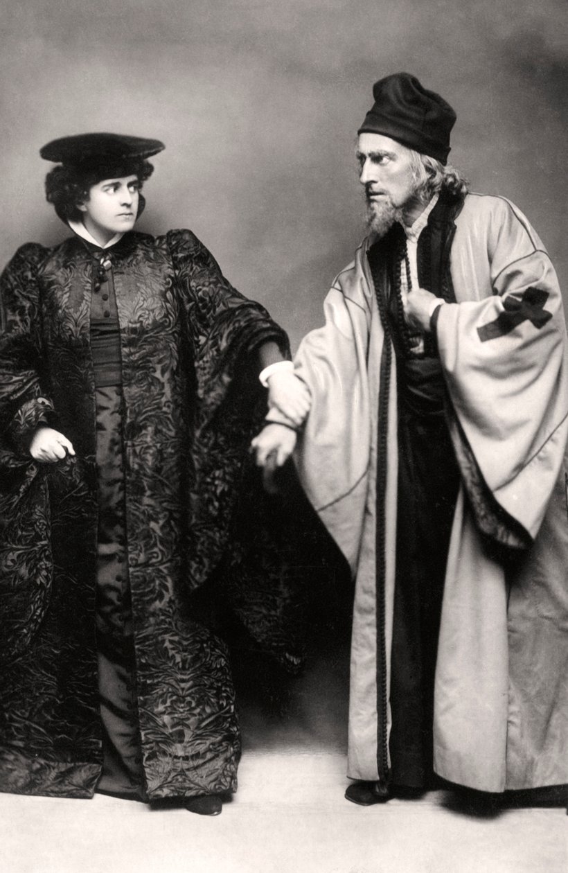 Gertrude Elliott og Johnston Forbes-Robertson i The Merchant of Venice, tidlig på 1900-tallet. av Lizzie Caswall Smith